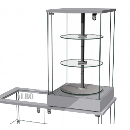 gablotka szklana, gablotka obrotowa, gablota nadstawka obrotowa